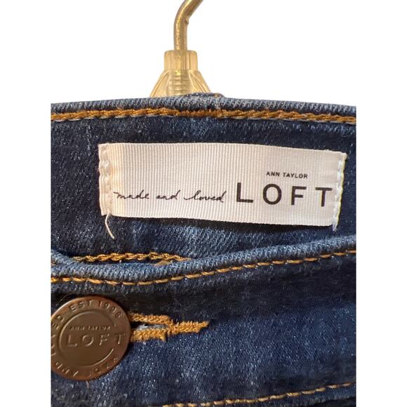 Ann Taylor Loft Jeggings Women’s 10/30 Dark Wash Skinny Stretch Jeans Comfy - Picture 3 of 6